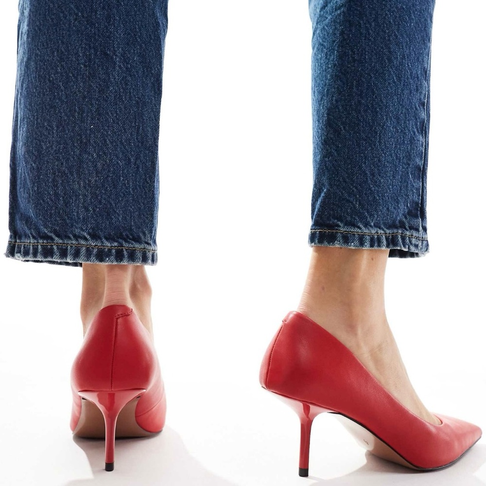 ASOS Red Pointed-Toe Heels - Picture 3 of 3